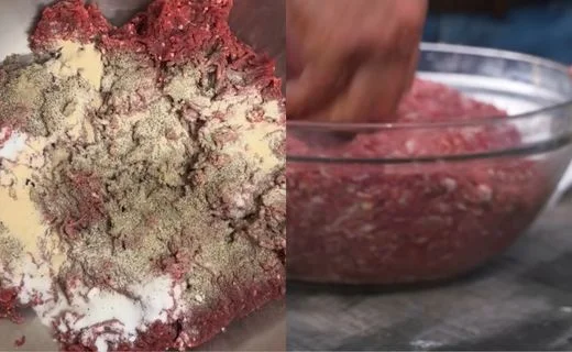 Mix Seasoning into Meat