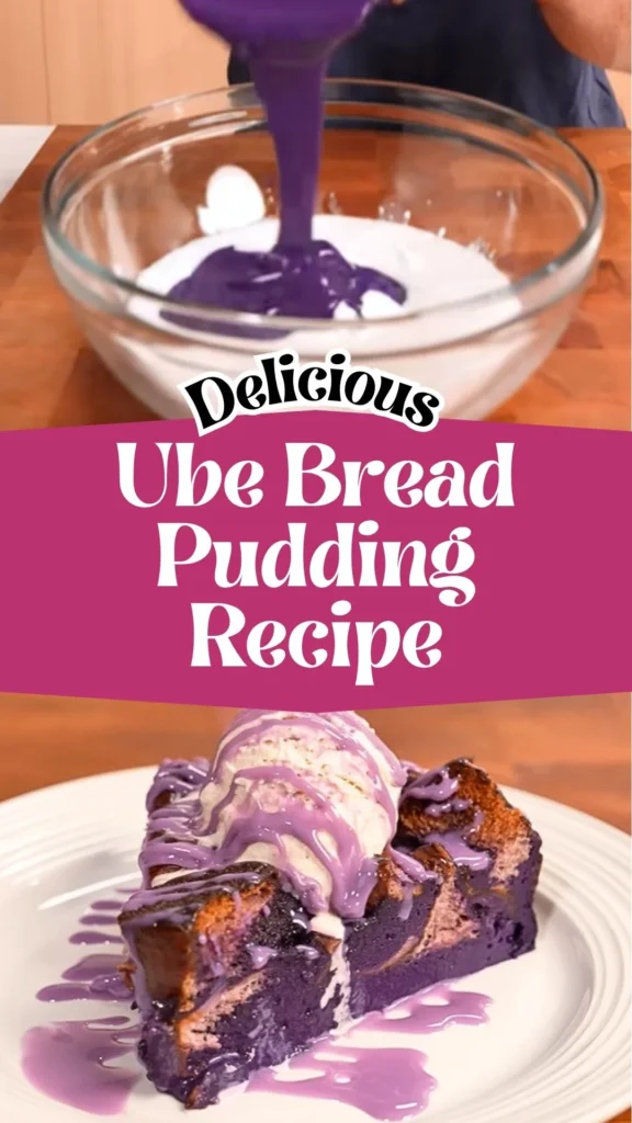 Ube Bread Pudding