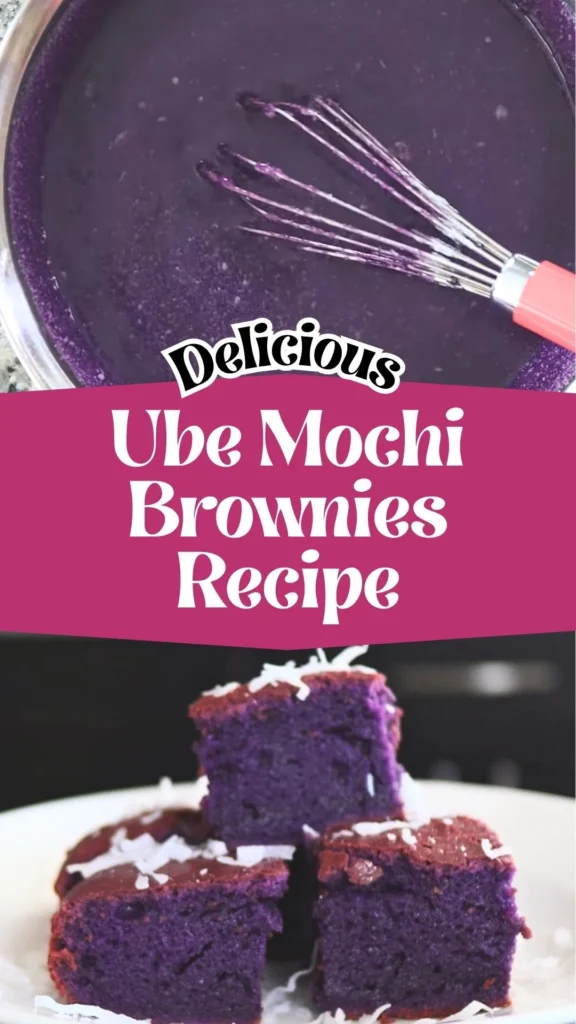 Ube Mochi Brownies