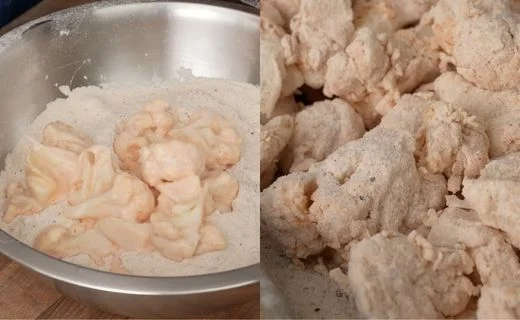 Double-Dredge the Cauliflower