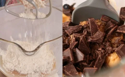 Fold in the chocolate