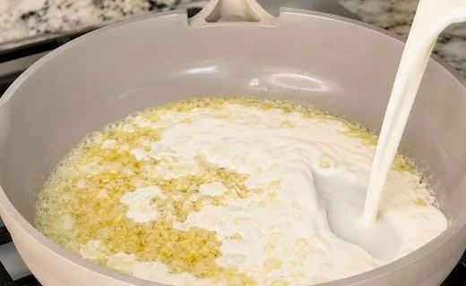 Pour in the heavy cream